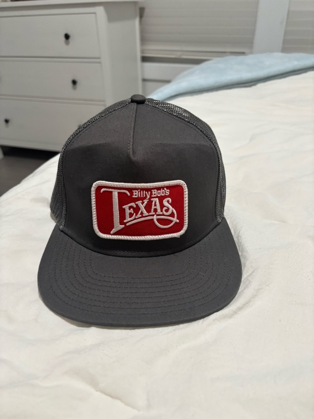 OTTO Black Trucker Cap with Red Logo Tag